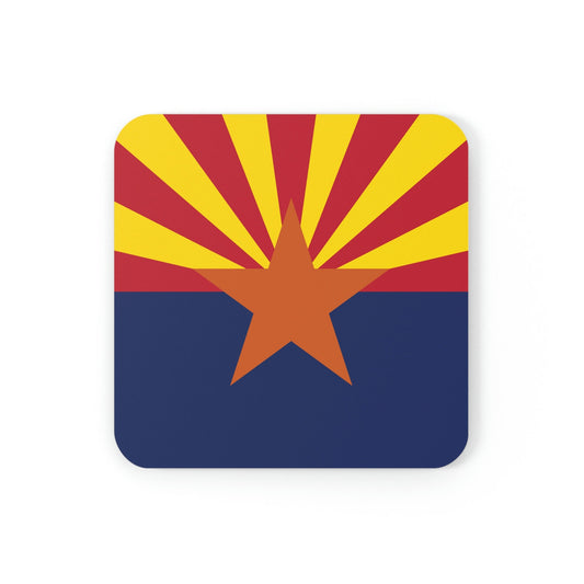 Arizona State Flag Cork Back Coaster