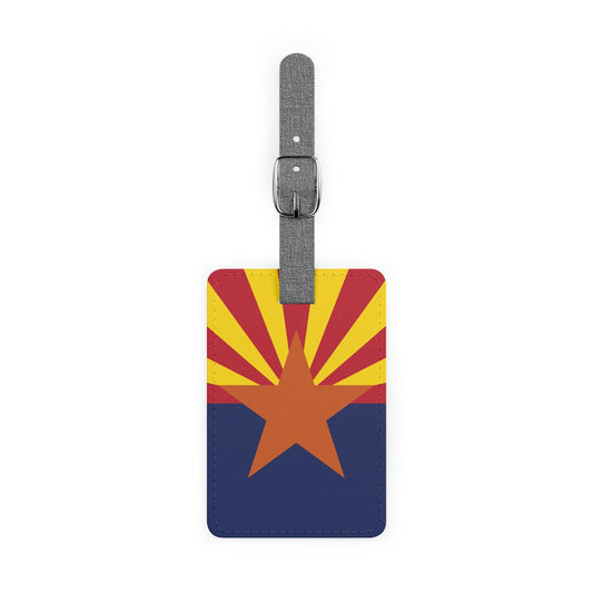 Arizona Flag Polyester Travel Luggage Tag, Rectangle