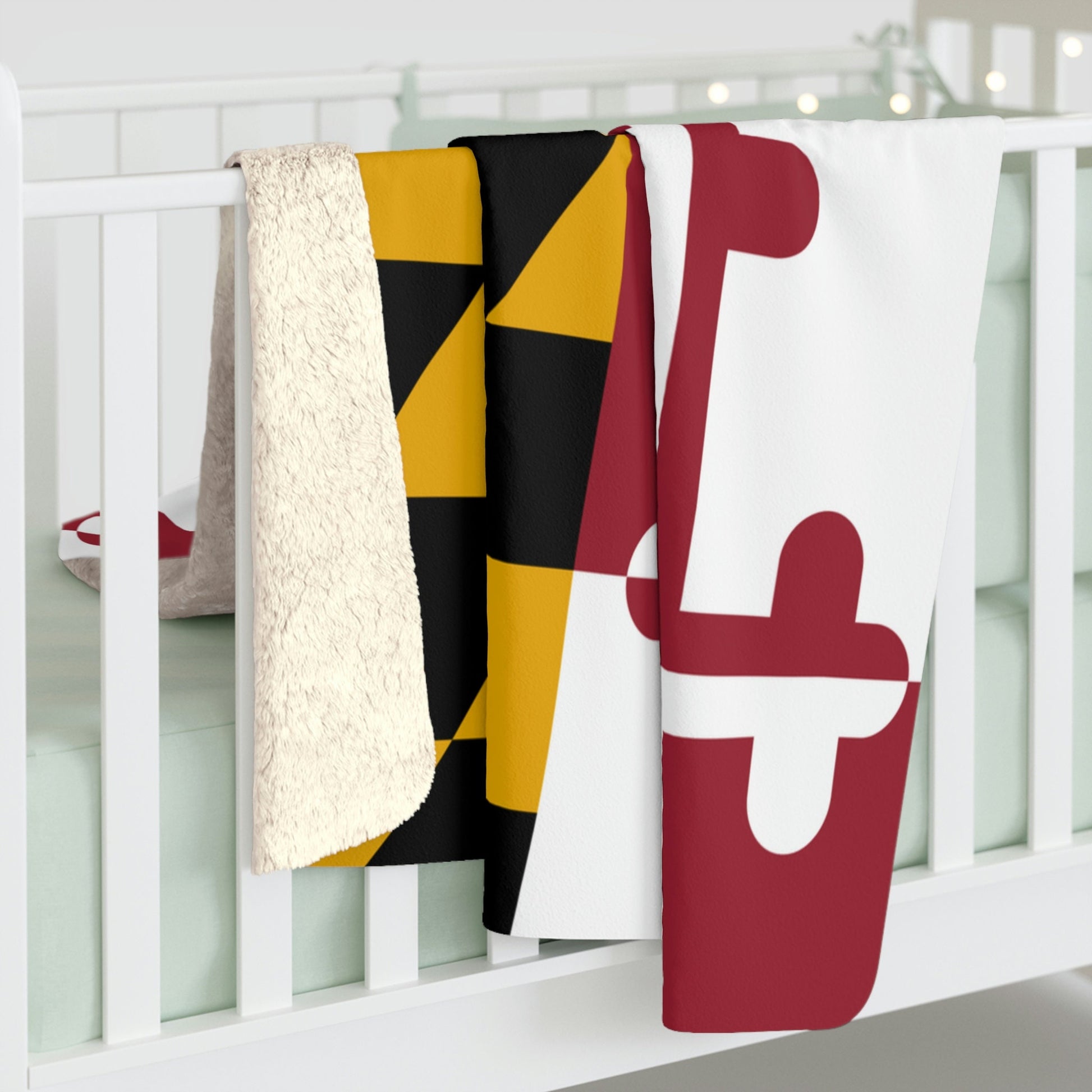 Maryland Flag Sherpa Fleece Blanket