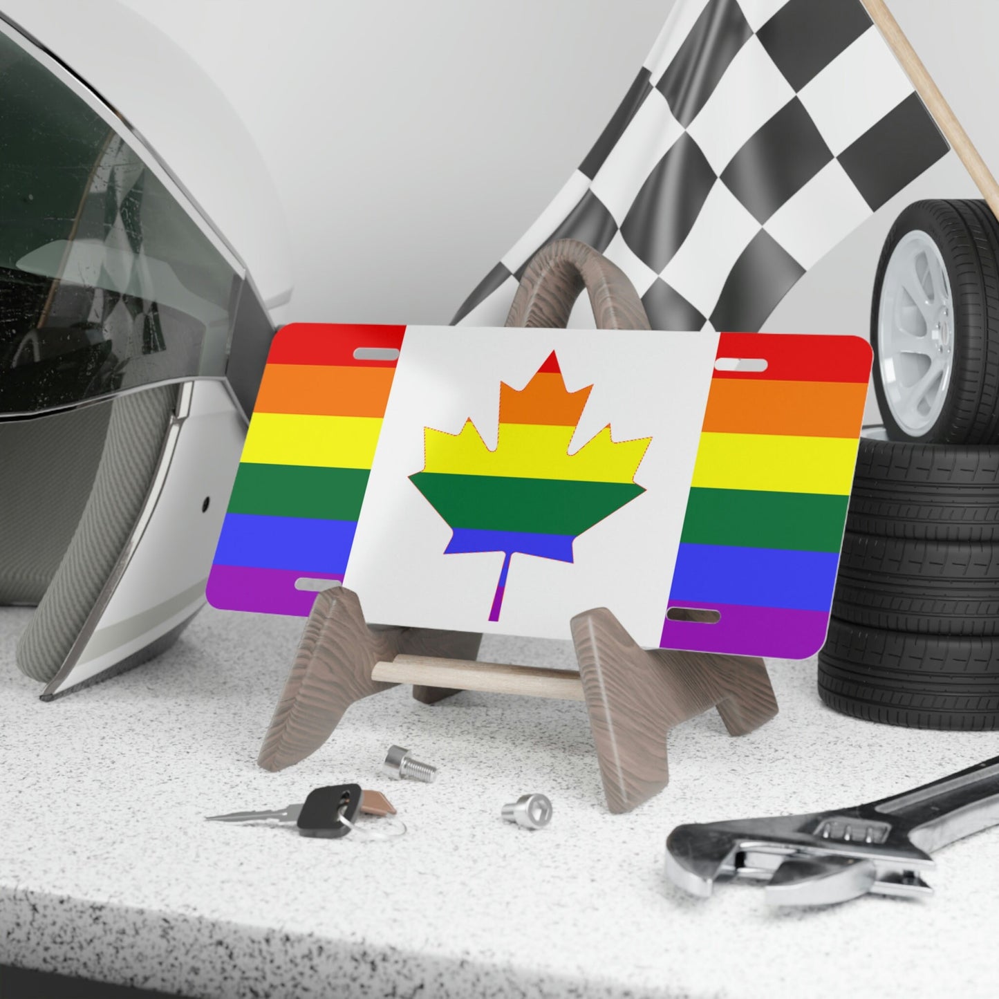 Canada Pride Flag Car Plate tag
