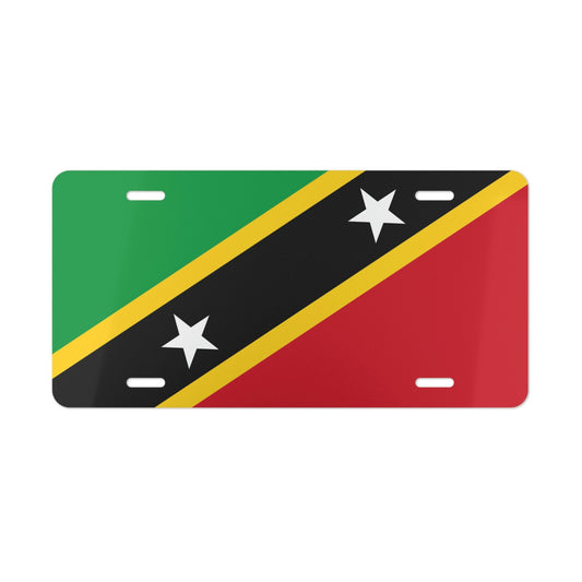 Saint Kitts and Nevis Flag Car Plate tag