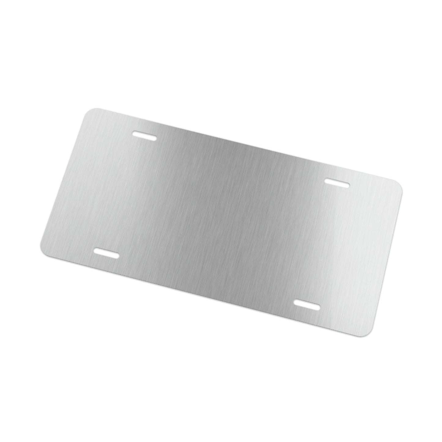 Back side of aluminum car tag plate