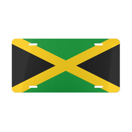 Jamaica flag car tag plate