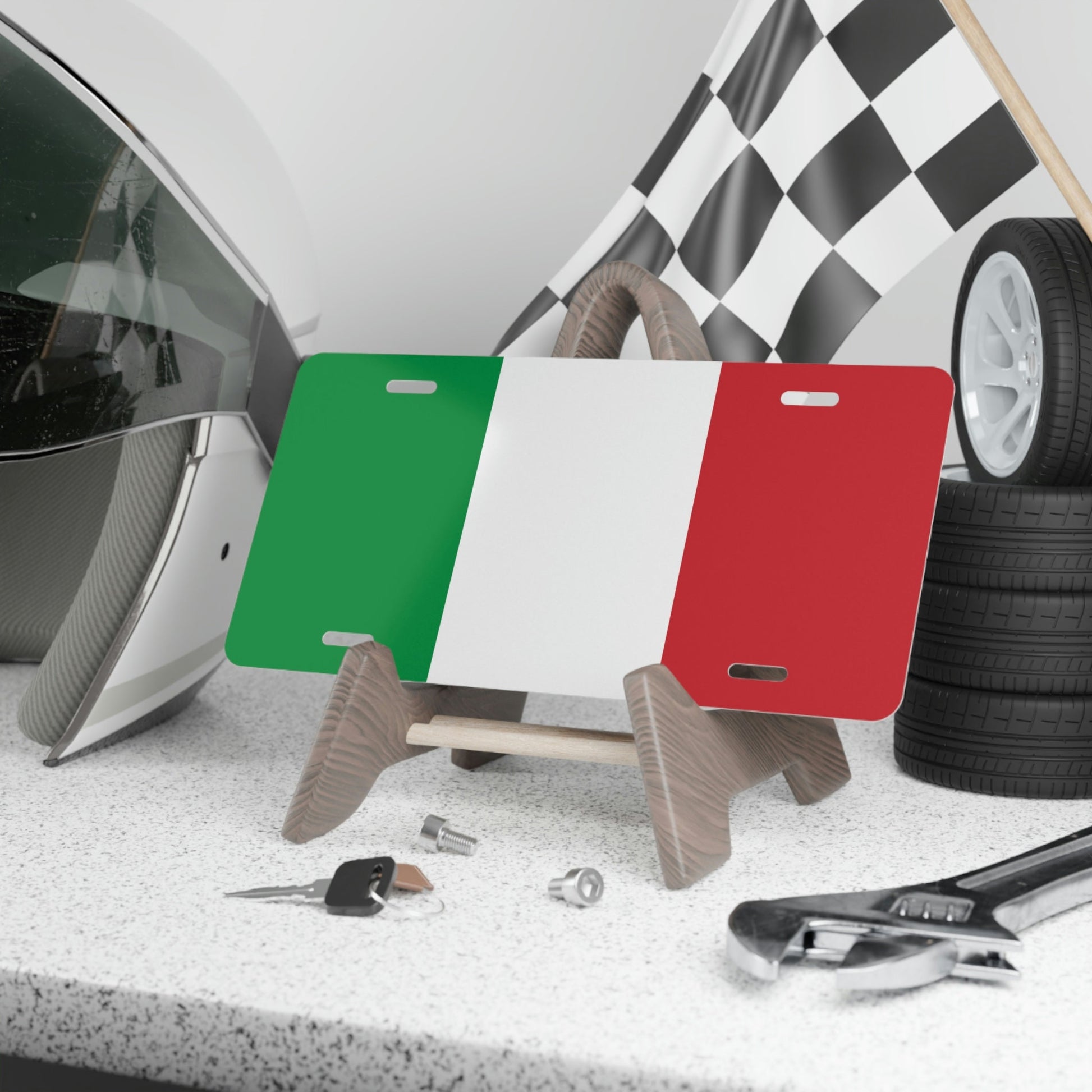 Italy Flag Italian custom Car license Plate tag