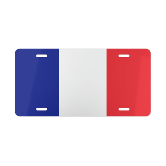 France Flag Custom Car Plate tag