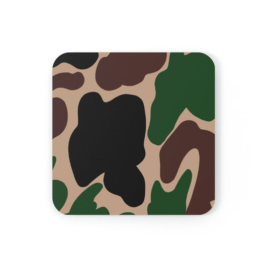 Old School Camo Cork Back Coaster