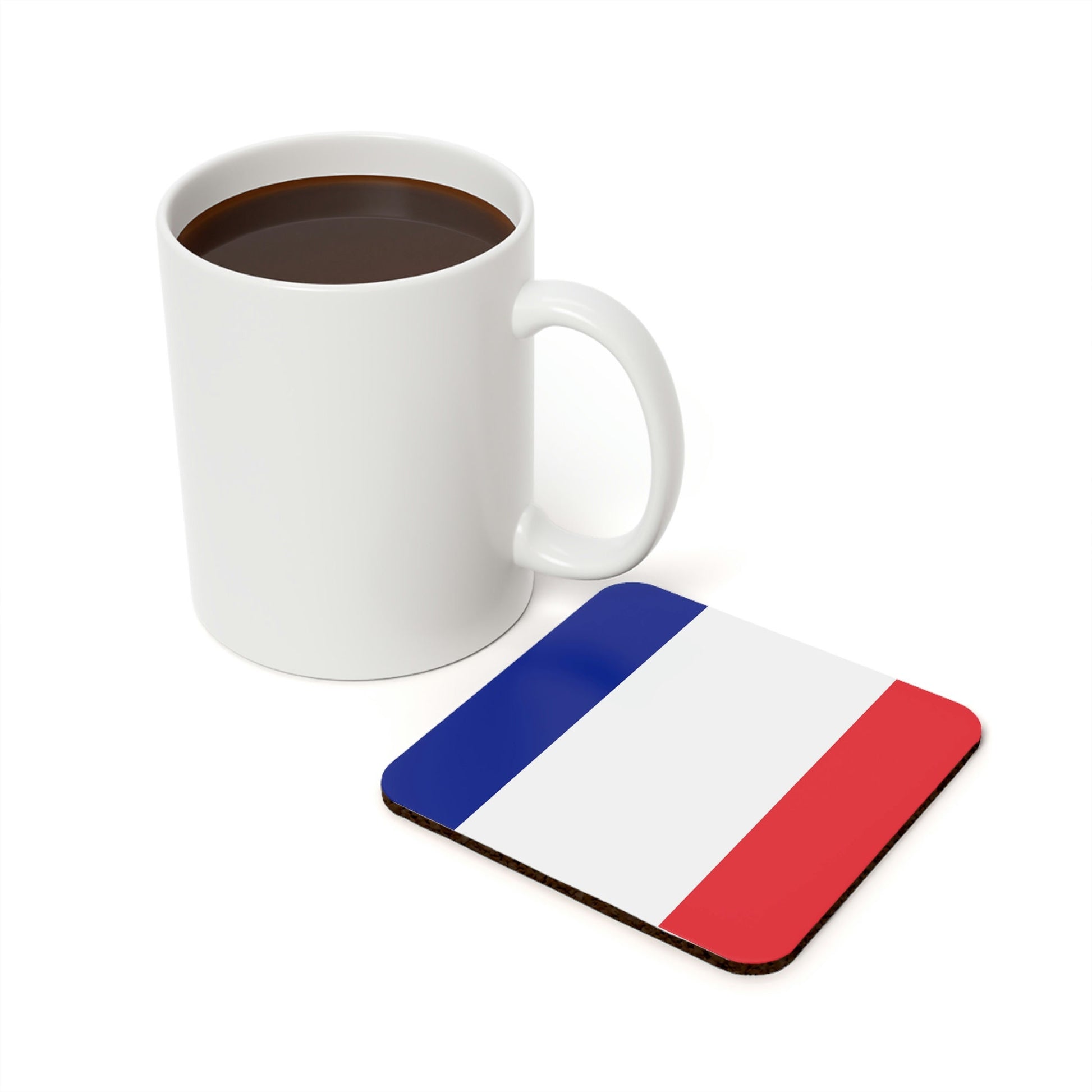 France Flag Cork Back Coaster