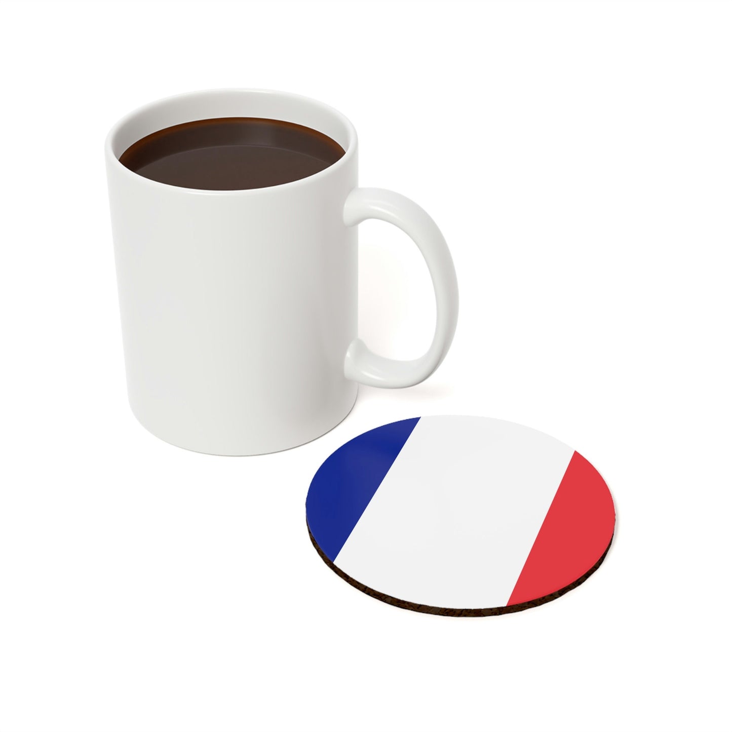 France Flag Cork Back Coaster