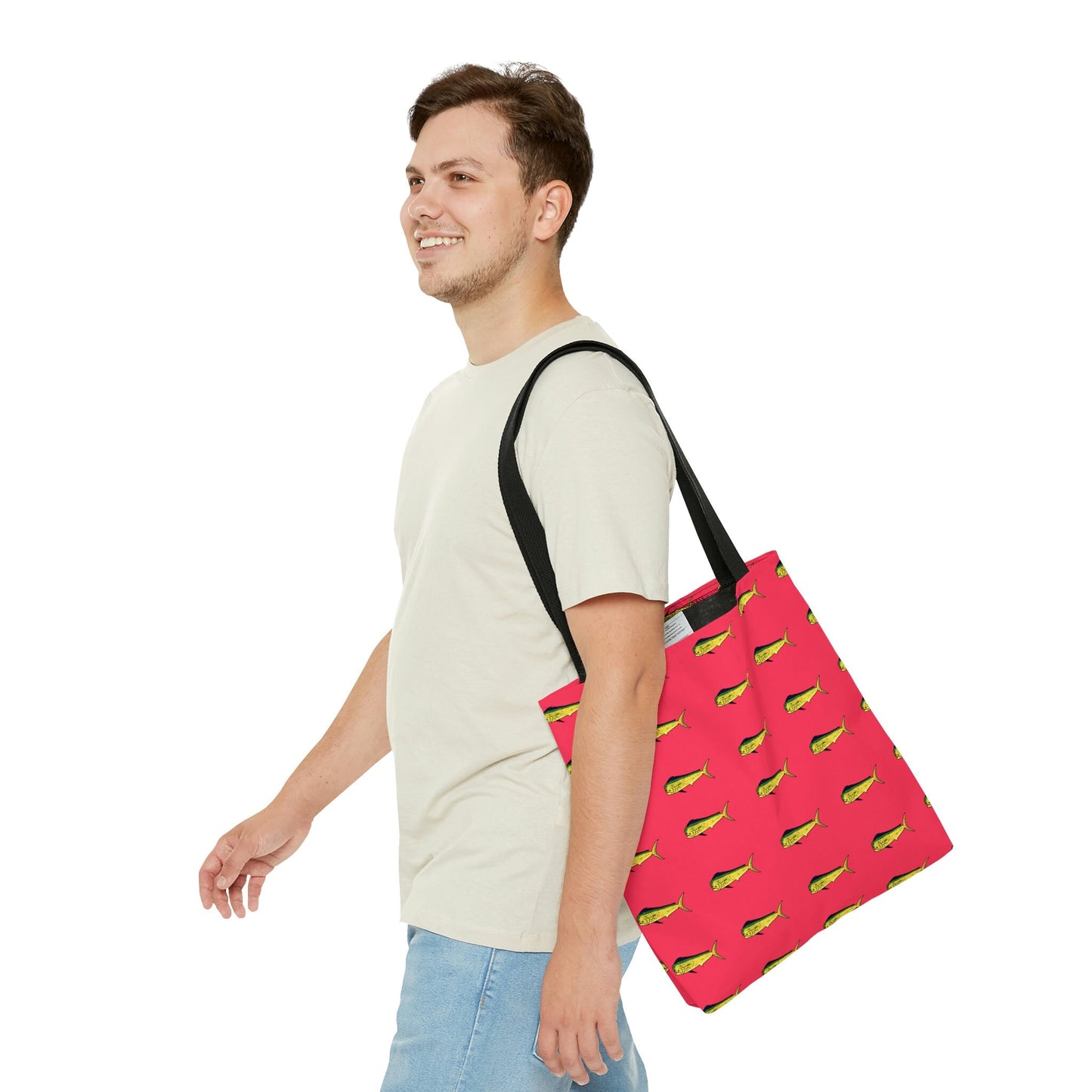 Pink Bull Dolphin Tote Bag