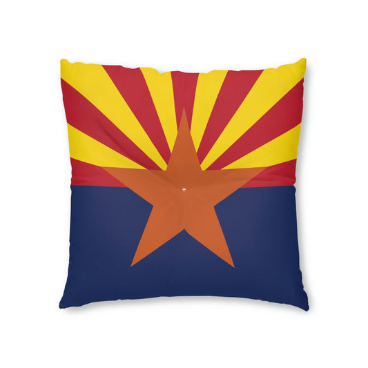 Arizona Flag Tufted Floor Pillow, Square