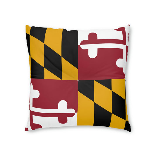 Maryland Flag Tufted Floor Pillow, Square