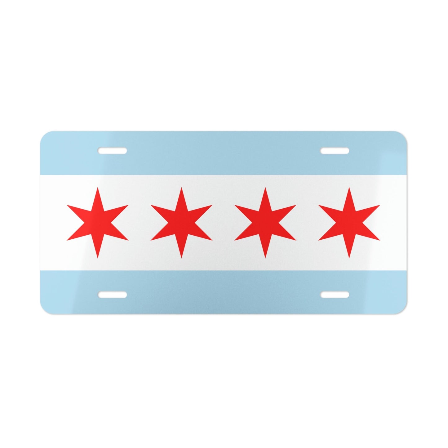 Chicago City Flag Car custom license Plate tag