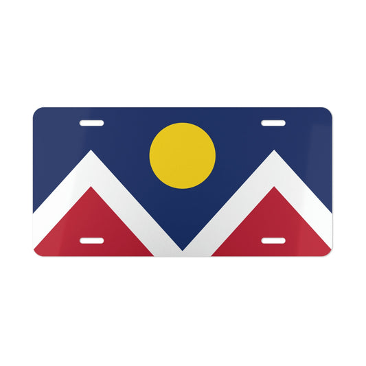 Denver Flag Car custom license Plate tag