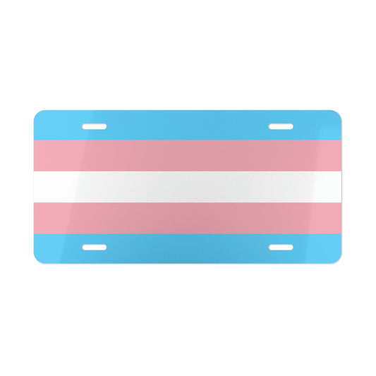 Transgender Pride Flag Car Plate tag