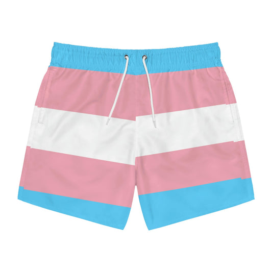 Transgender Flag Swim Trunks