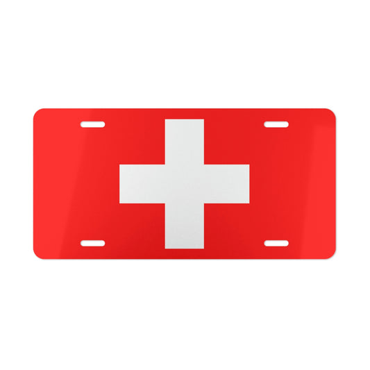 Switzerland Flag Car Plate tag