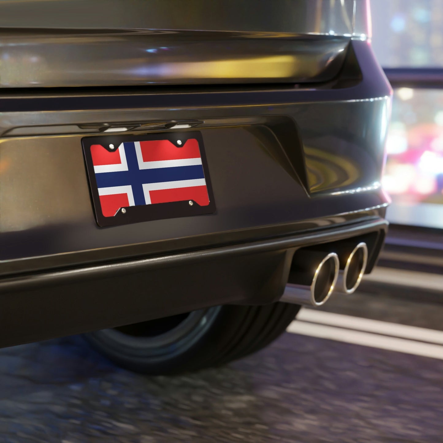 Norway Flag Car Plate tag