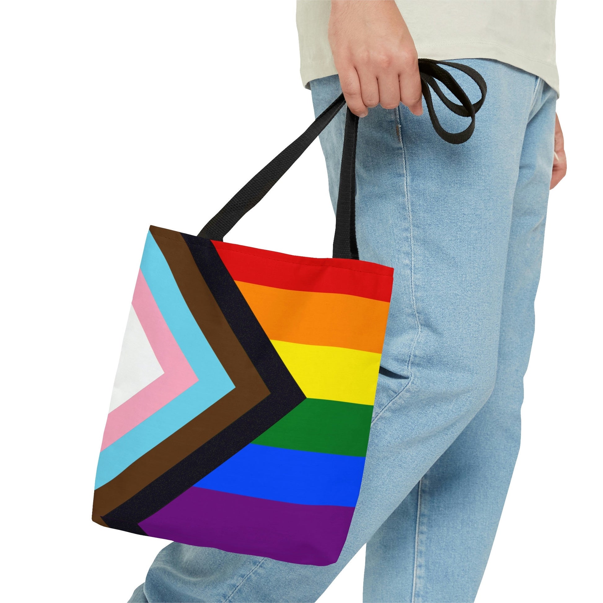 Progress Pride Rainbow Flag LGBTQ+ Pride Tote Bag