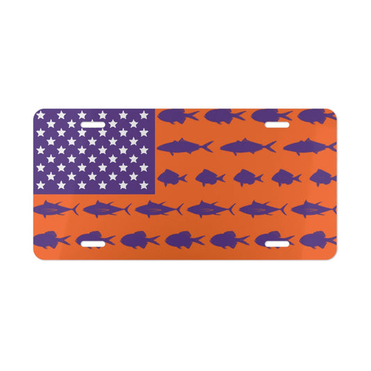 Tiger Saltwater Fish Flag Car Plate tag