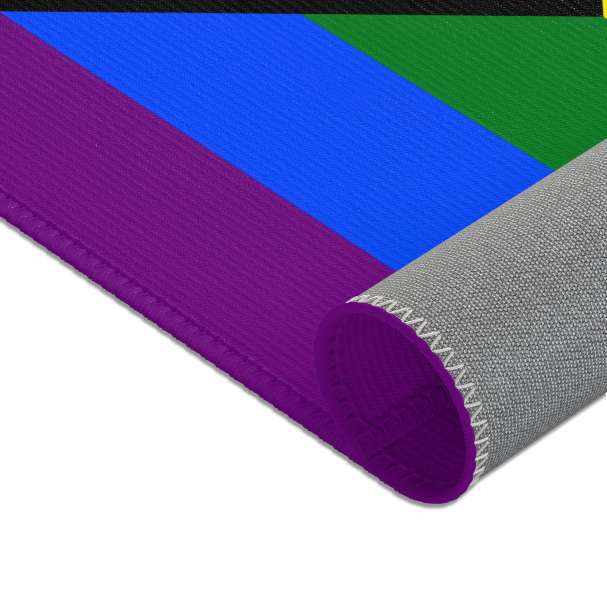 Progress Pride Rainbow Flag LGBTQ+ Area Rugs