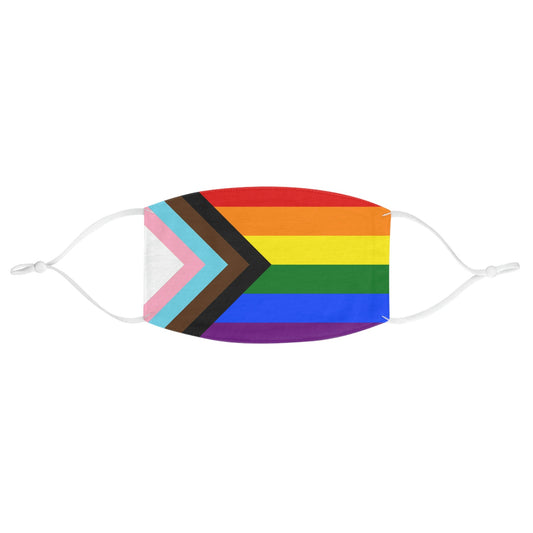 Progress Pride Rainbow Flag LGBTQ+ Fabric Face Mask