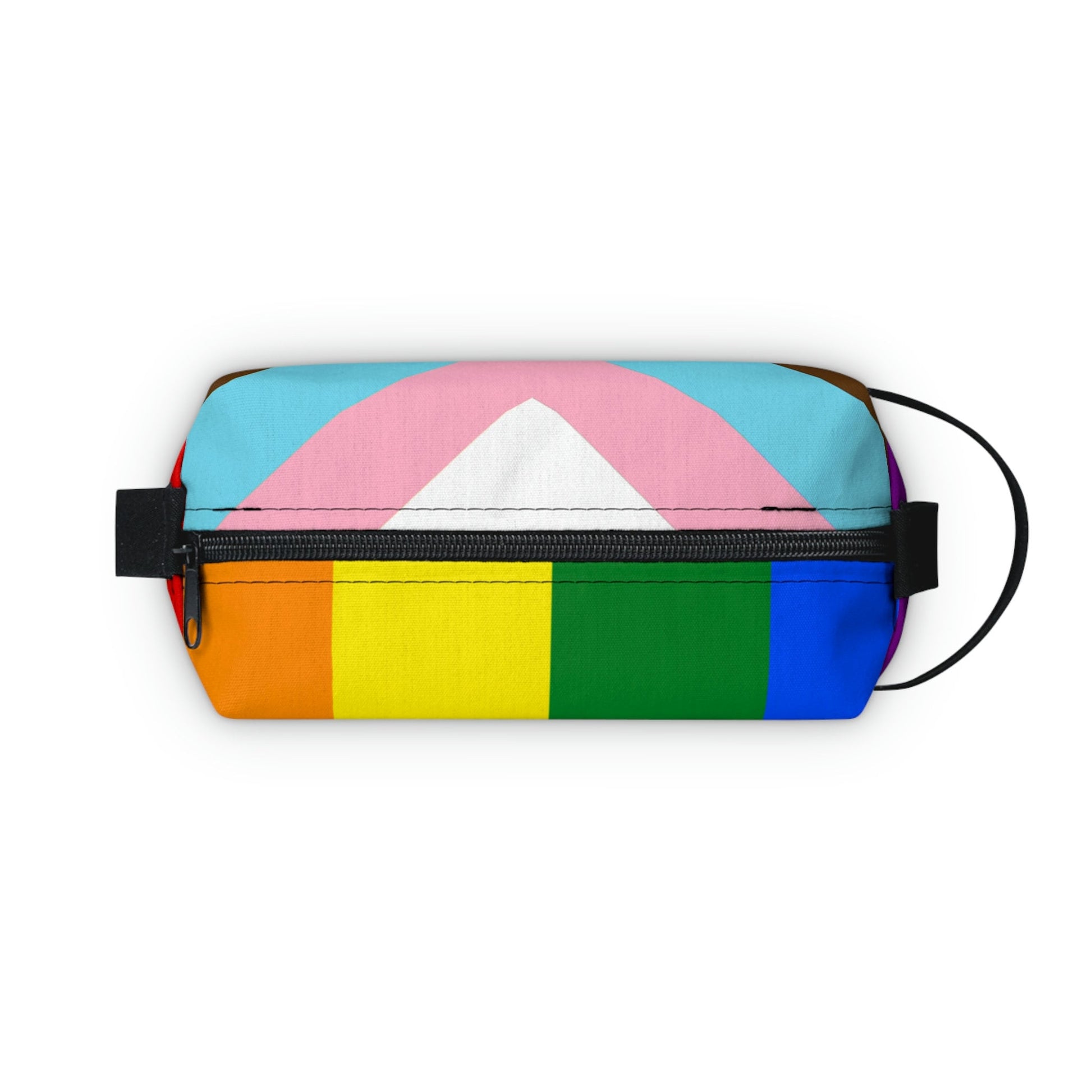 Progress Pride Rainbow Flag LGBTQ+ Vegan Toiletry Bag