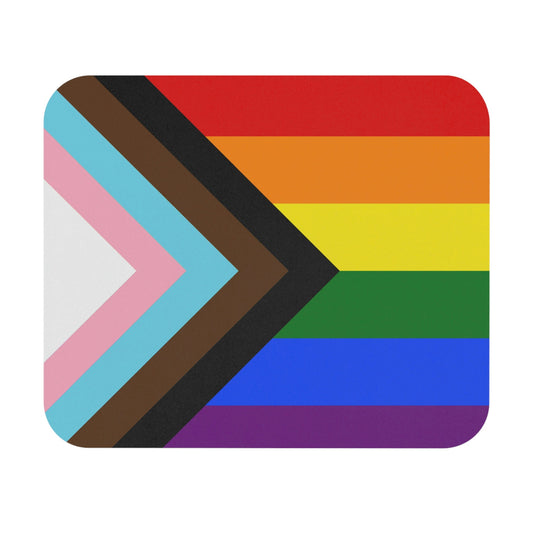 Progress Pride Rainbow Flag LGBTQ+ Mouse Pad (Rectangle)