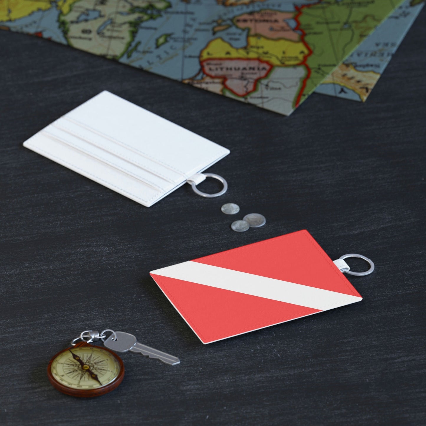 Diver Down Flag that is a Vegan Card Holder