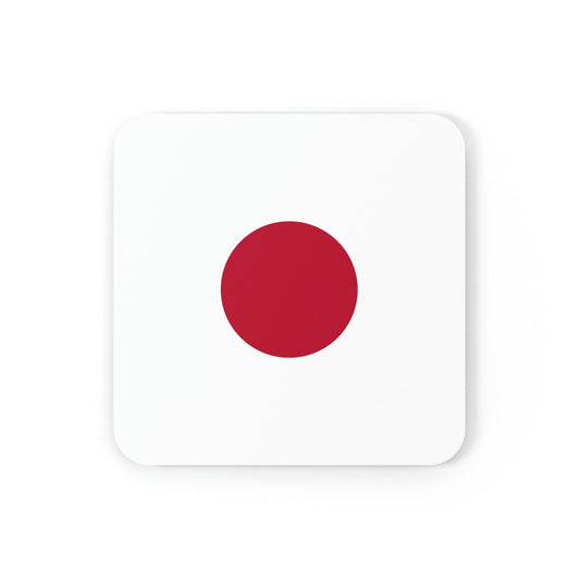 Japan Flag Cork Back Coaster