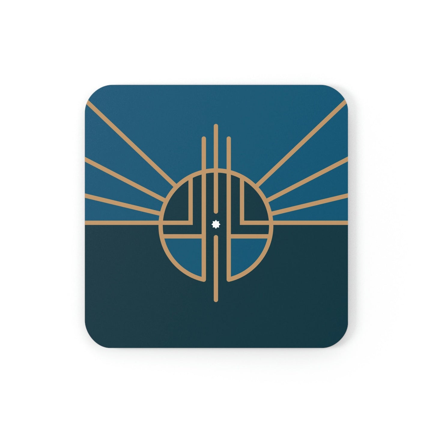 Flag of Lincoln, Nebraska Cork Back Coaster