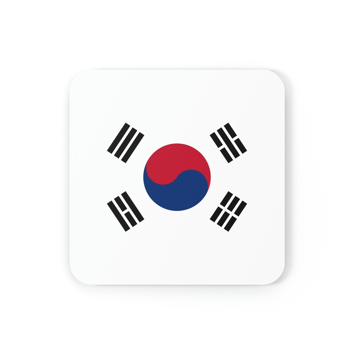 South Korea Flag Cork Back Coaster