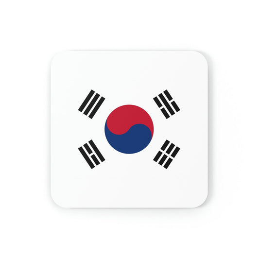 South Korea Flag Cork Back Coaster