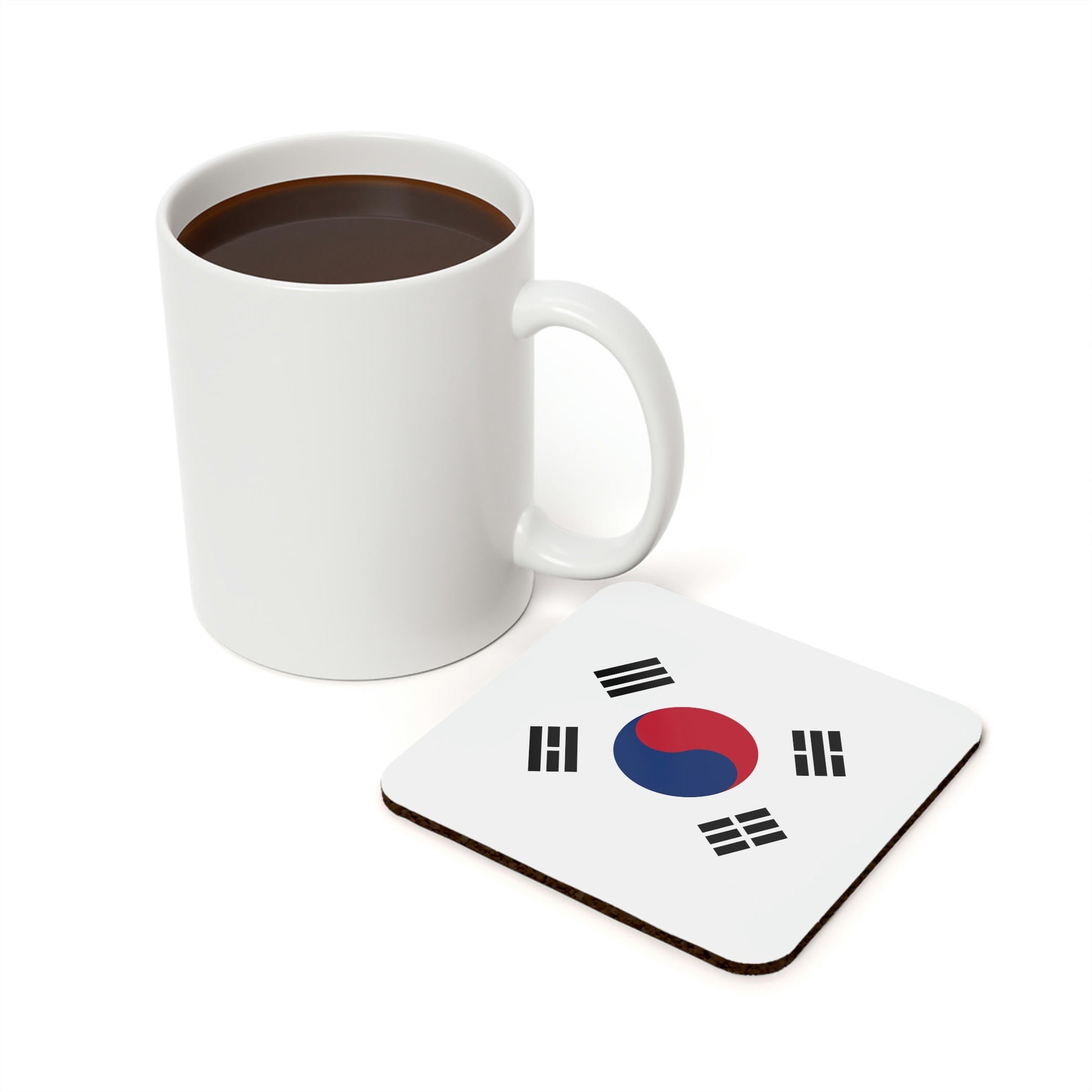 South Korea Flag Cork Back Coaster