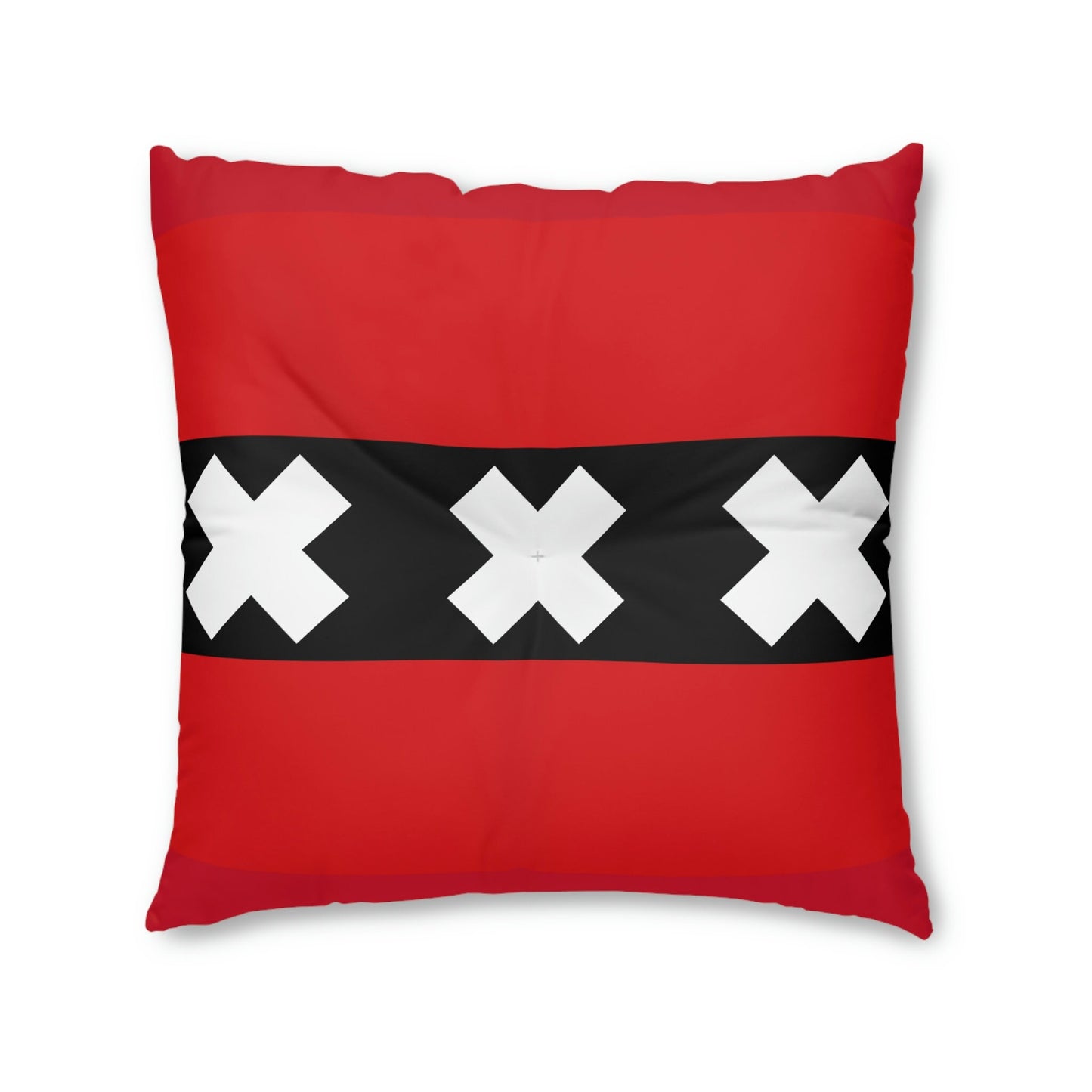 Amsterdam Flag Tufted Floor Pillow, Square