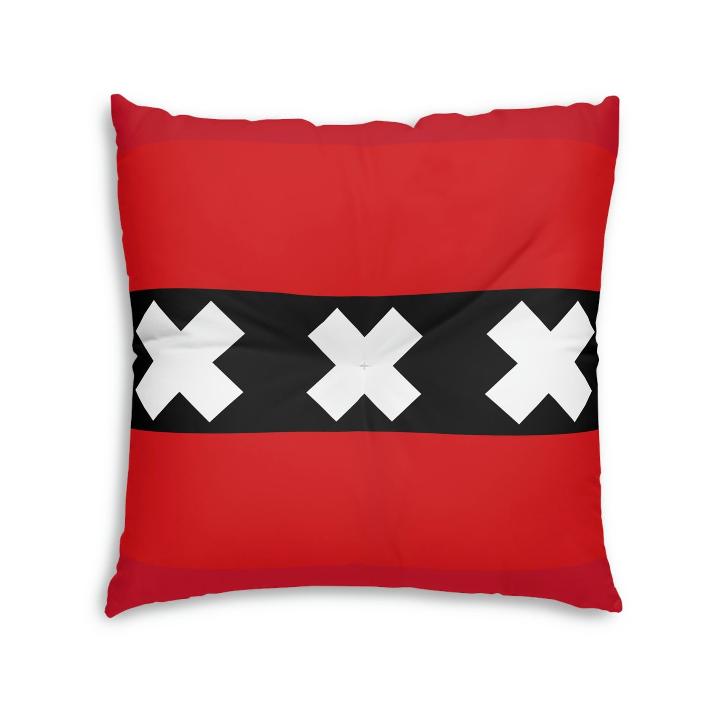 Amsterdam Flag Tufted Floor Pillow, Square