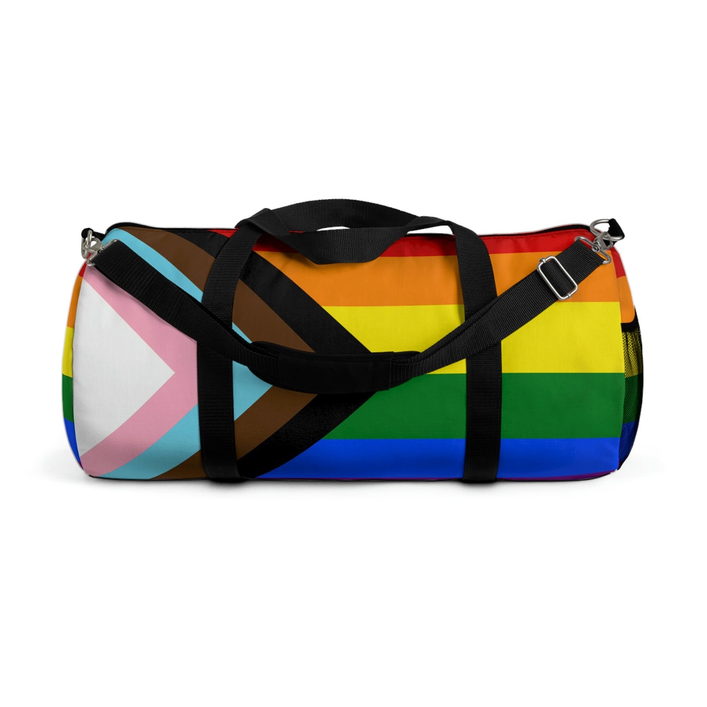 Progress Pride Rainbow Flag LGBTQ+ pride Duffel Bag