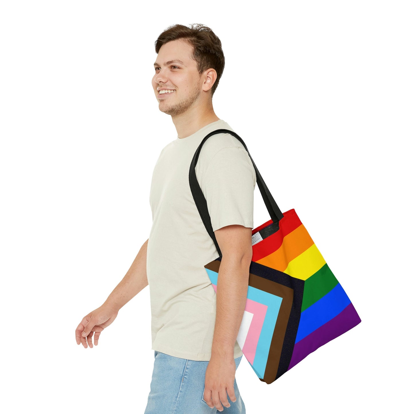 Progress Pride Rainbow Flag LGBTQ+ Pride Tote Bag