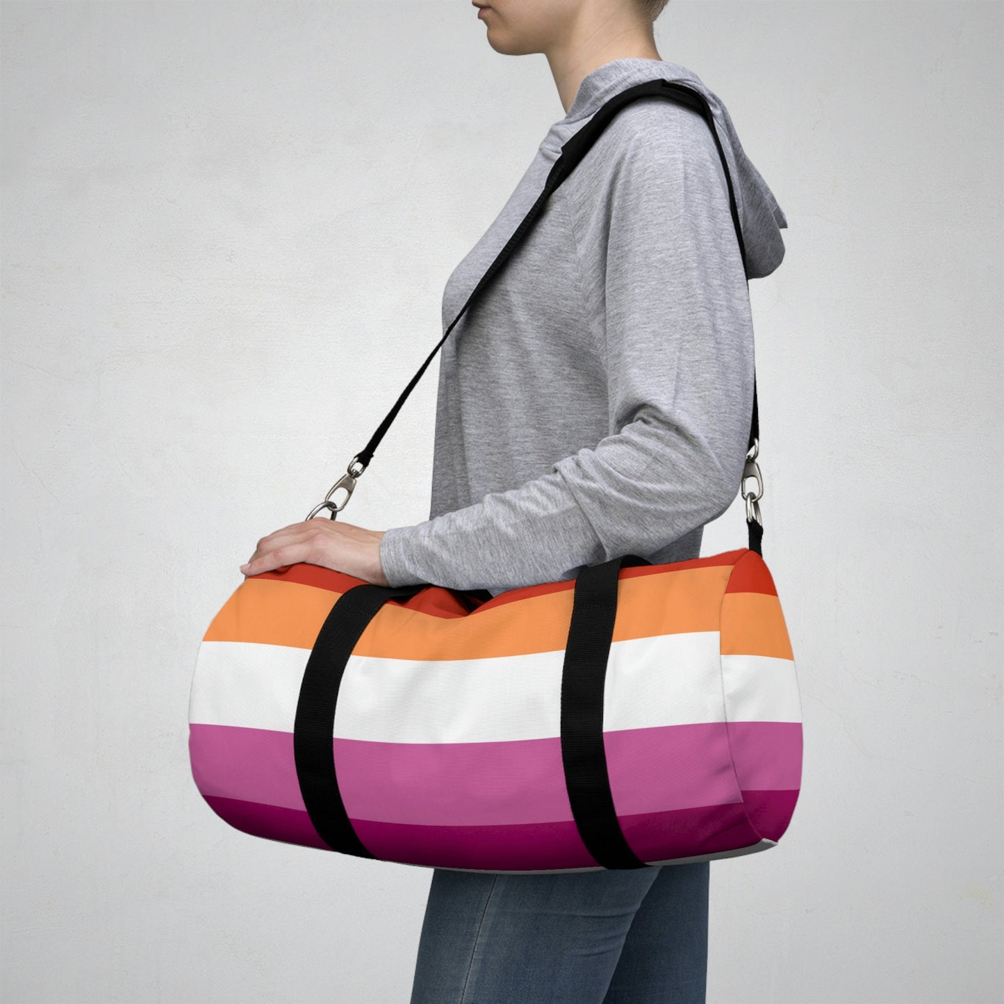 Lesbian Flag Duffel Bag