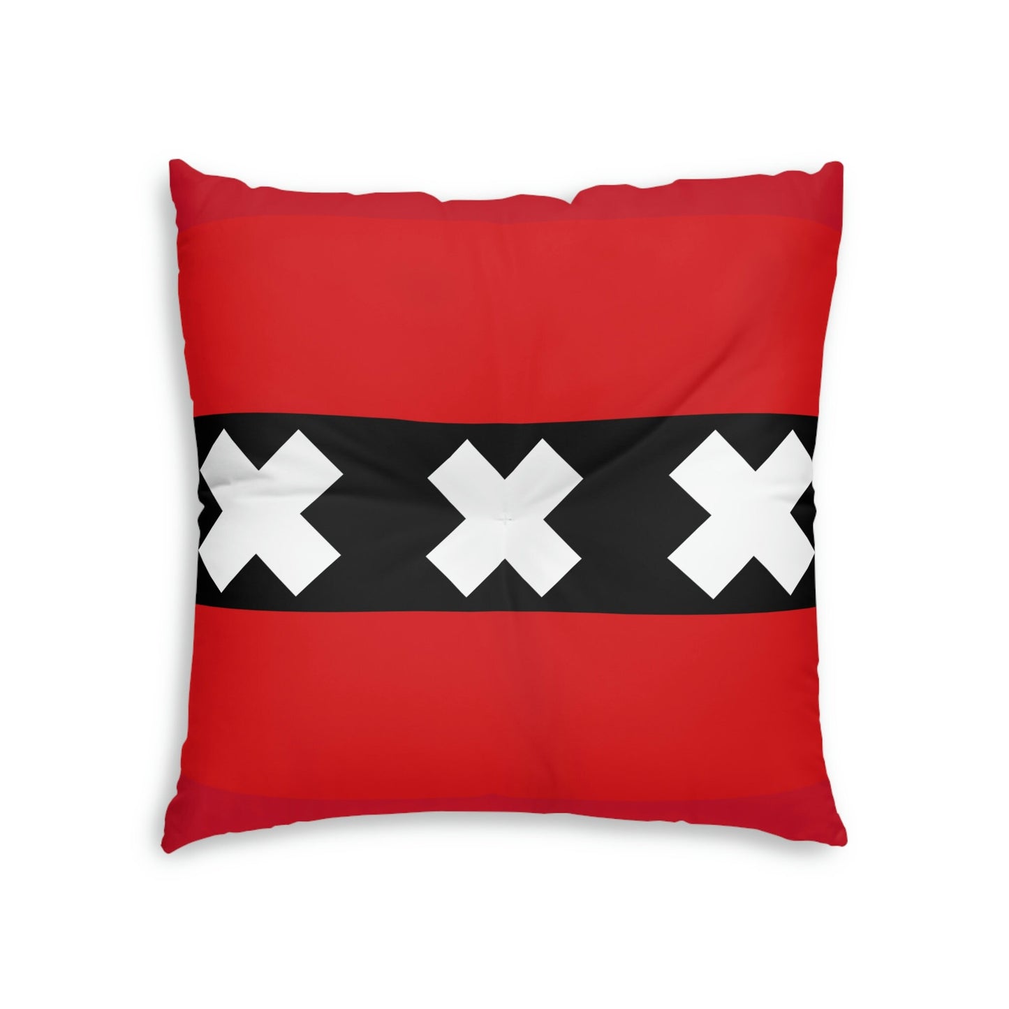 Amsterdam Flag Tufted Floor Pillow, Square