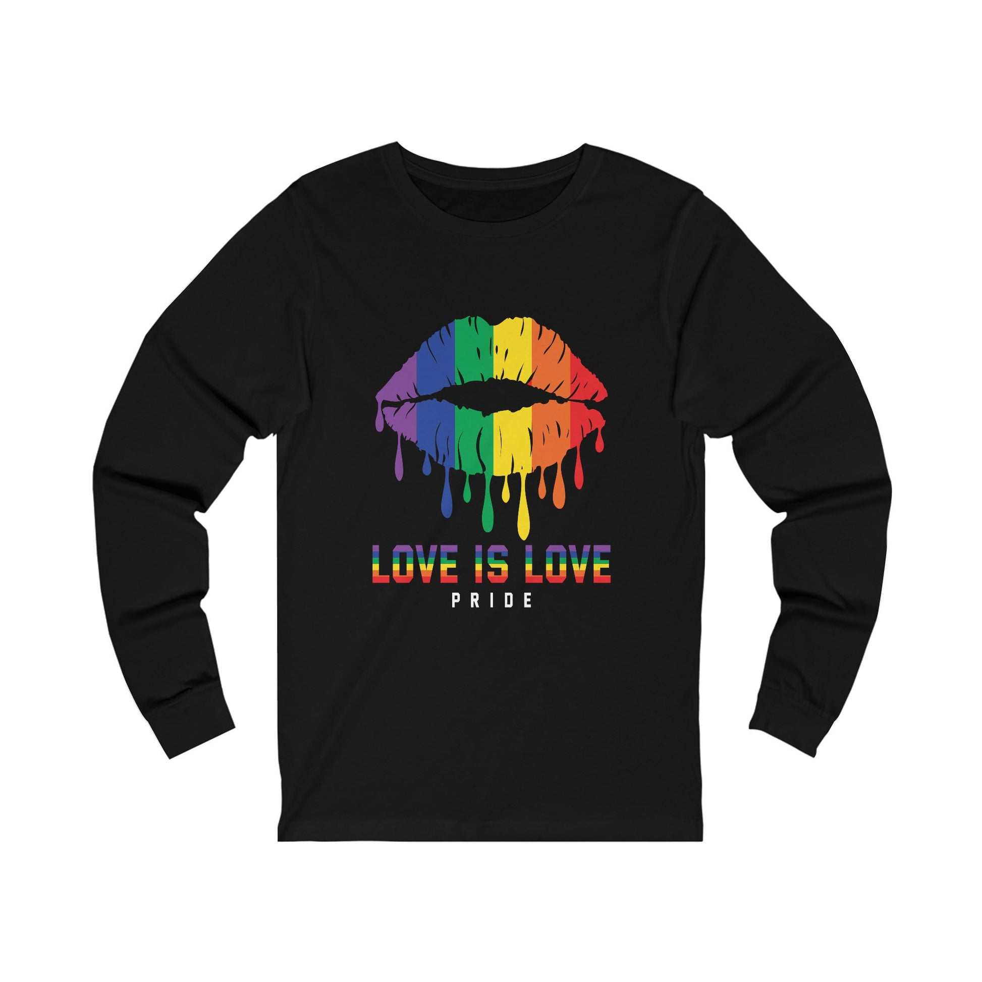 Lips Love is Love Pride Unisex Jersey Long Sleeve Tee