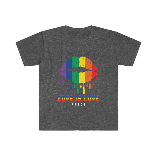 Lips Love is Love Pride Unisex Softstyle T-Shirt