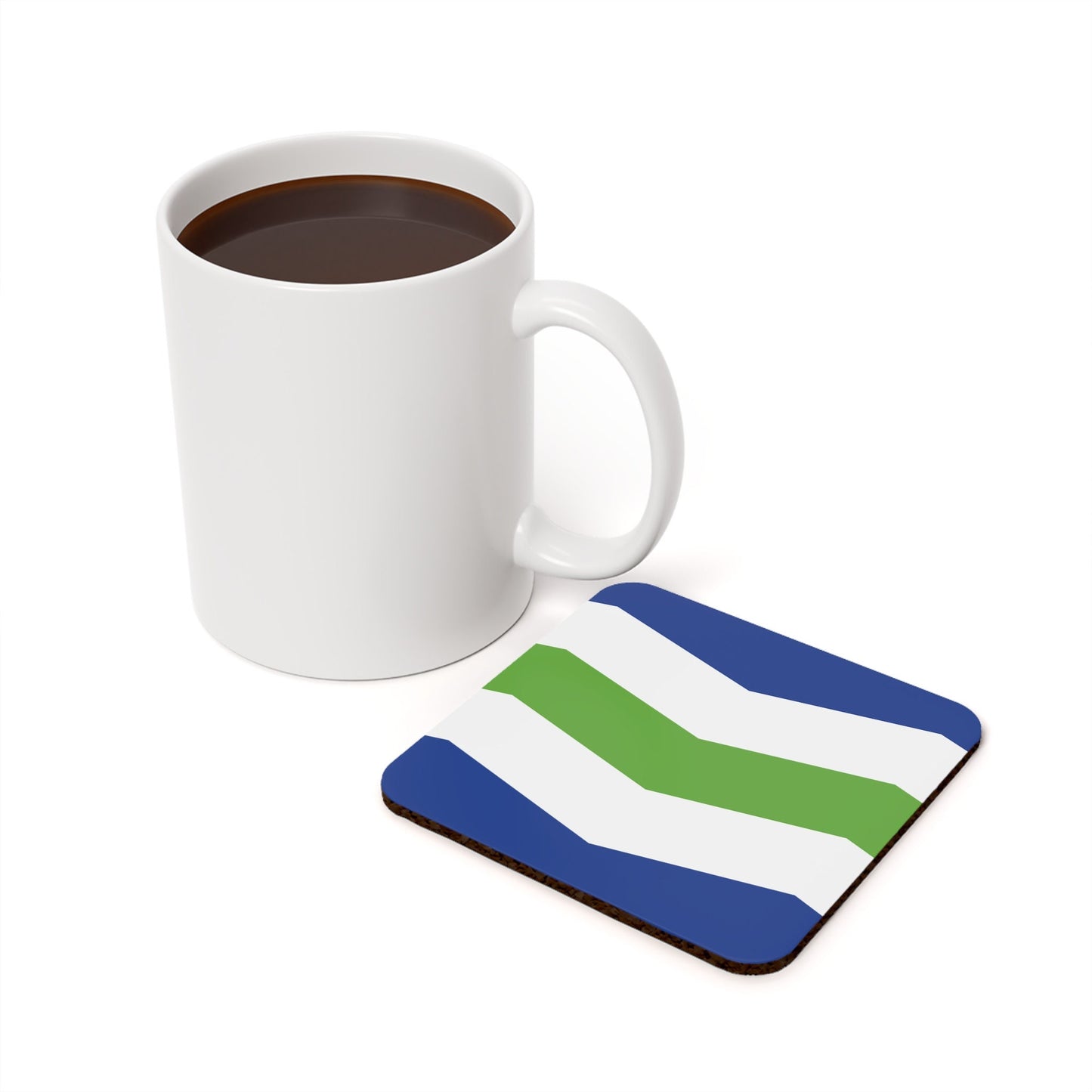 Burlington, Vermont Flag Cork Back Coaster