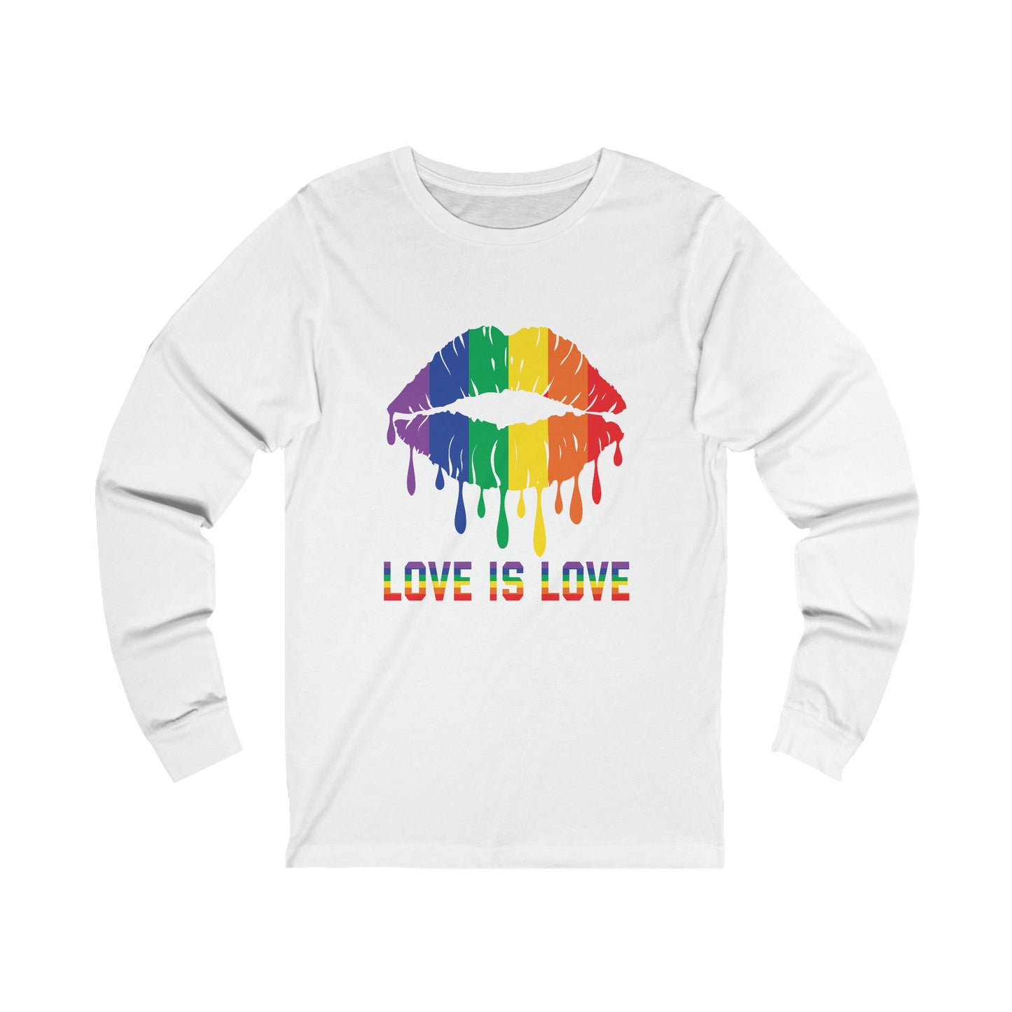 Lips Love is Love Pride Unisex Jersey Long Sleeve Tee