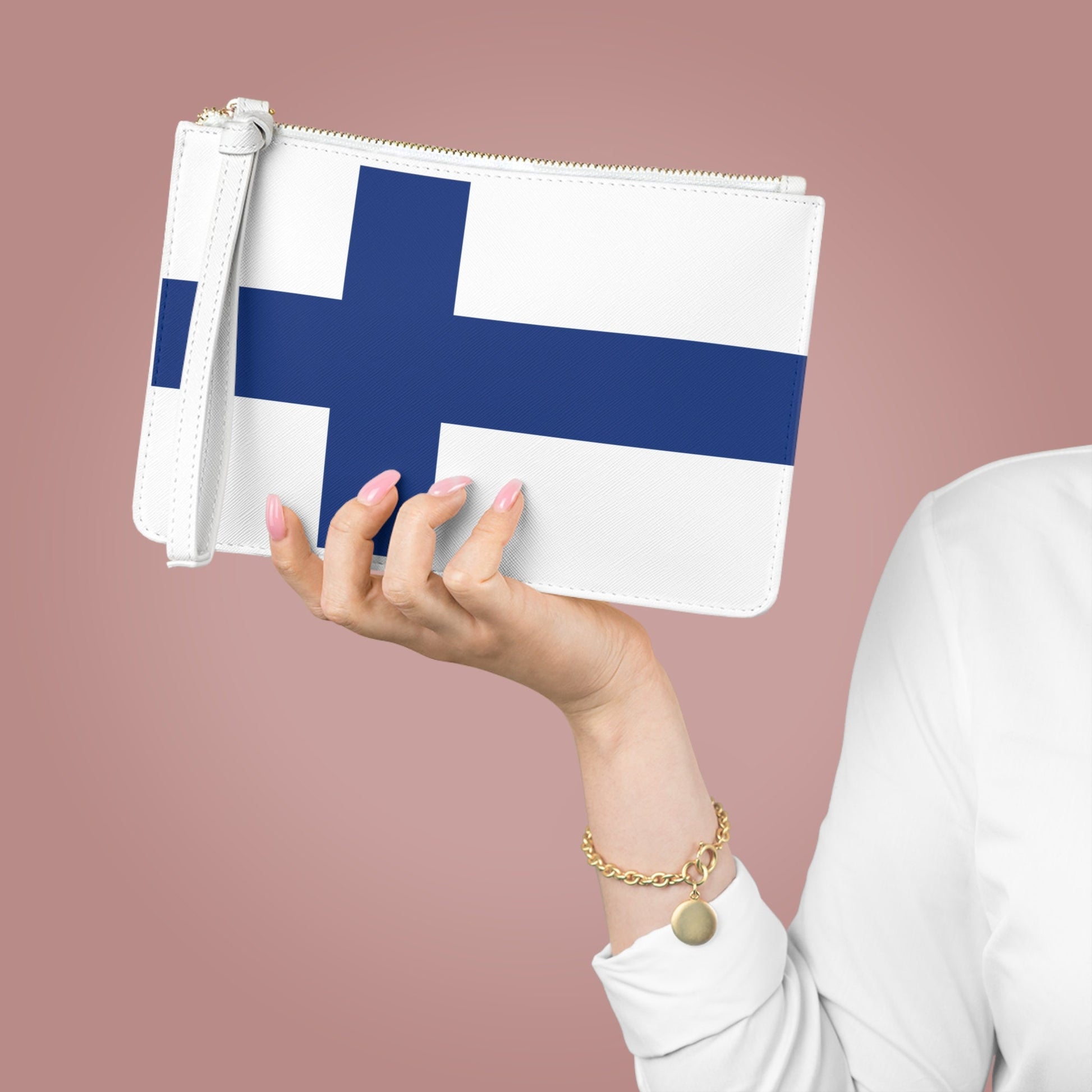 Finland Flag Clutch Bag