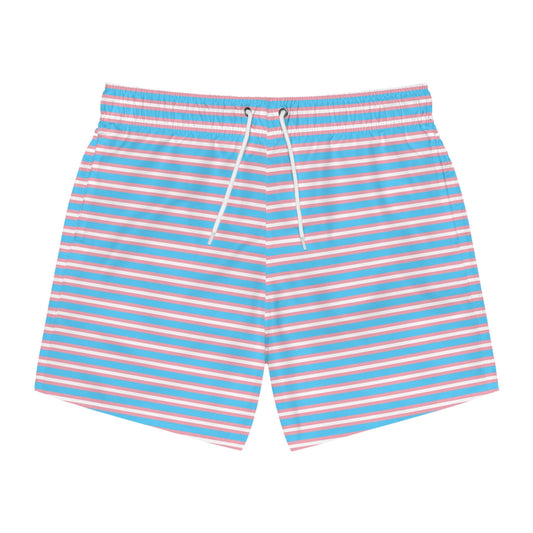 Transgender Flag Swim Trunks