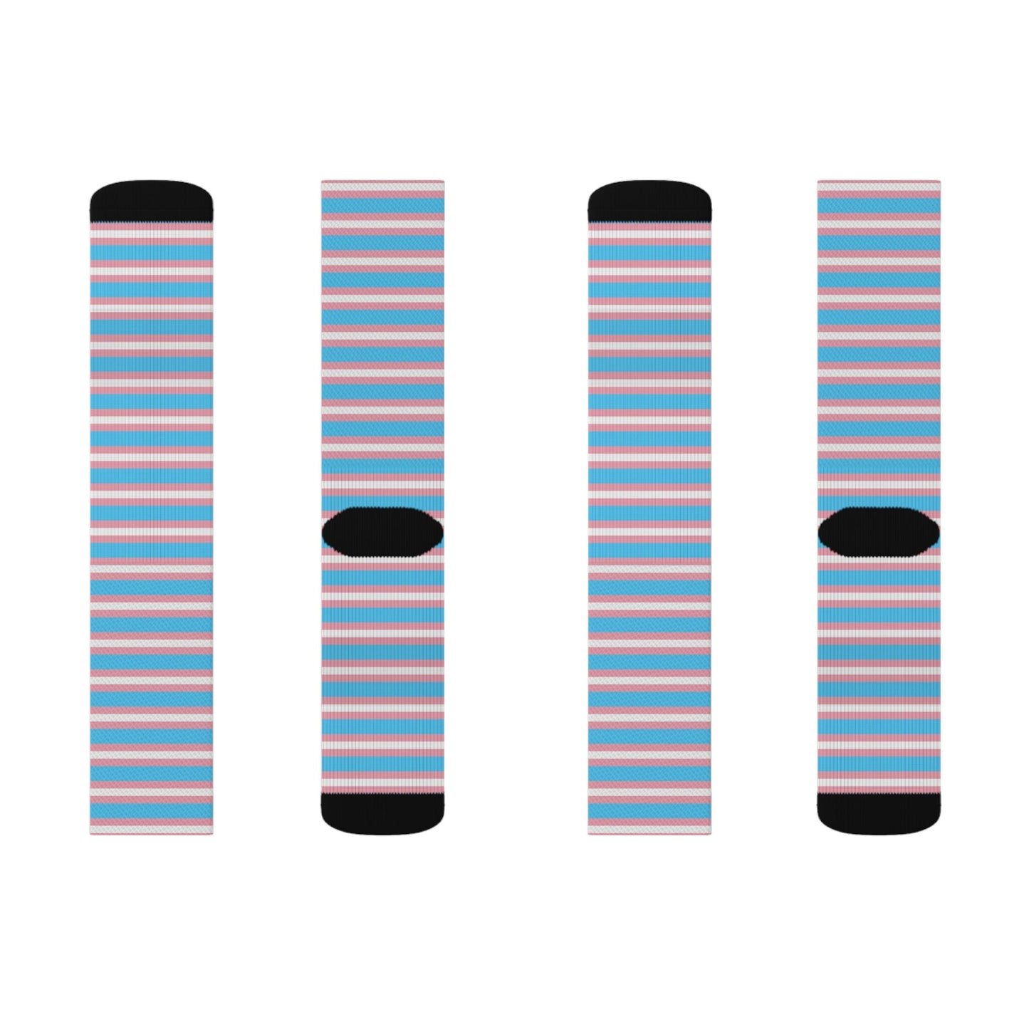 Transgender Pride Flag Stripes Sublimation Socks