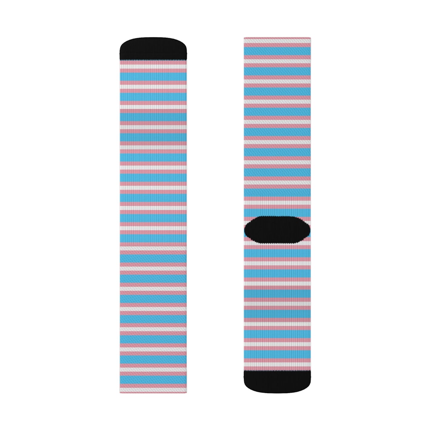 Transgender Pride Flag Stripes Sublimation Socks