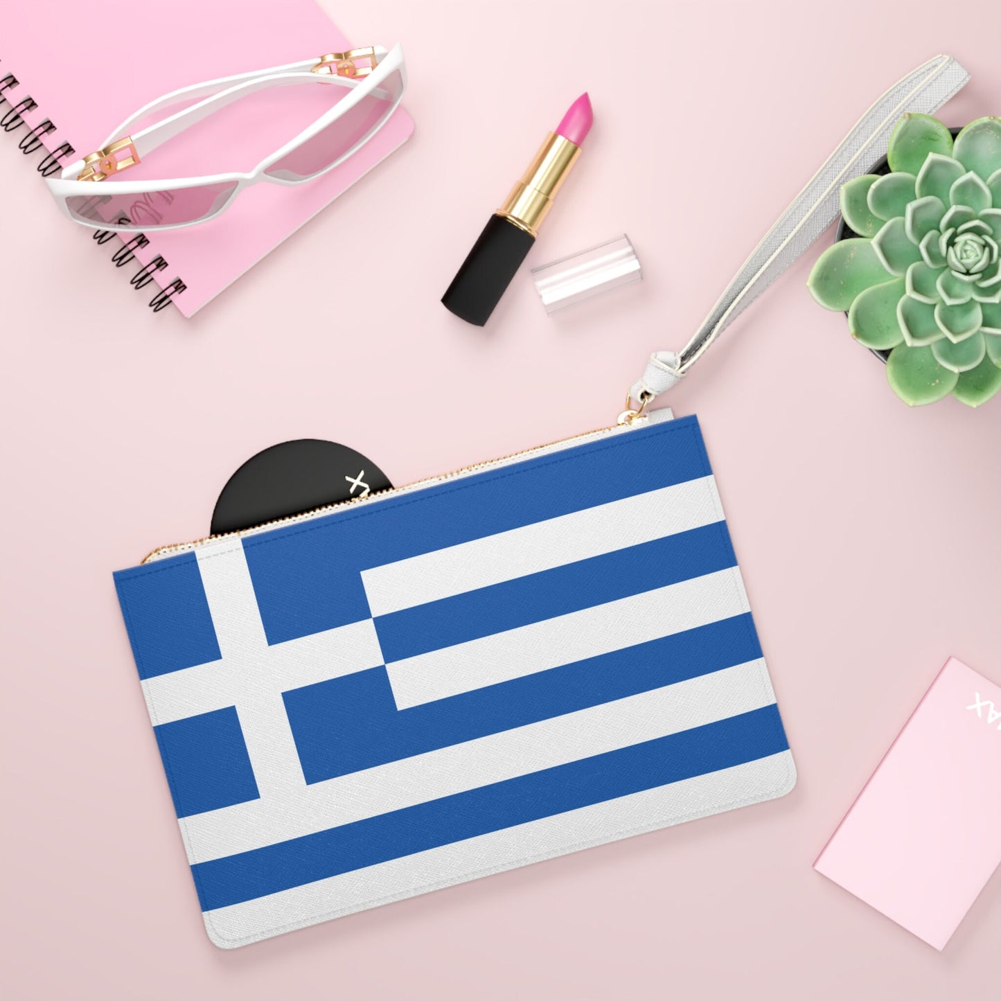 Greece Flag Clutch Bag