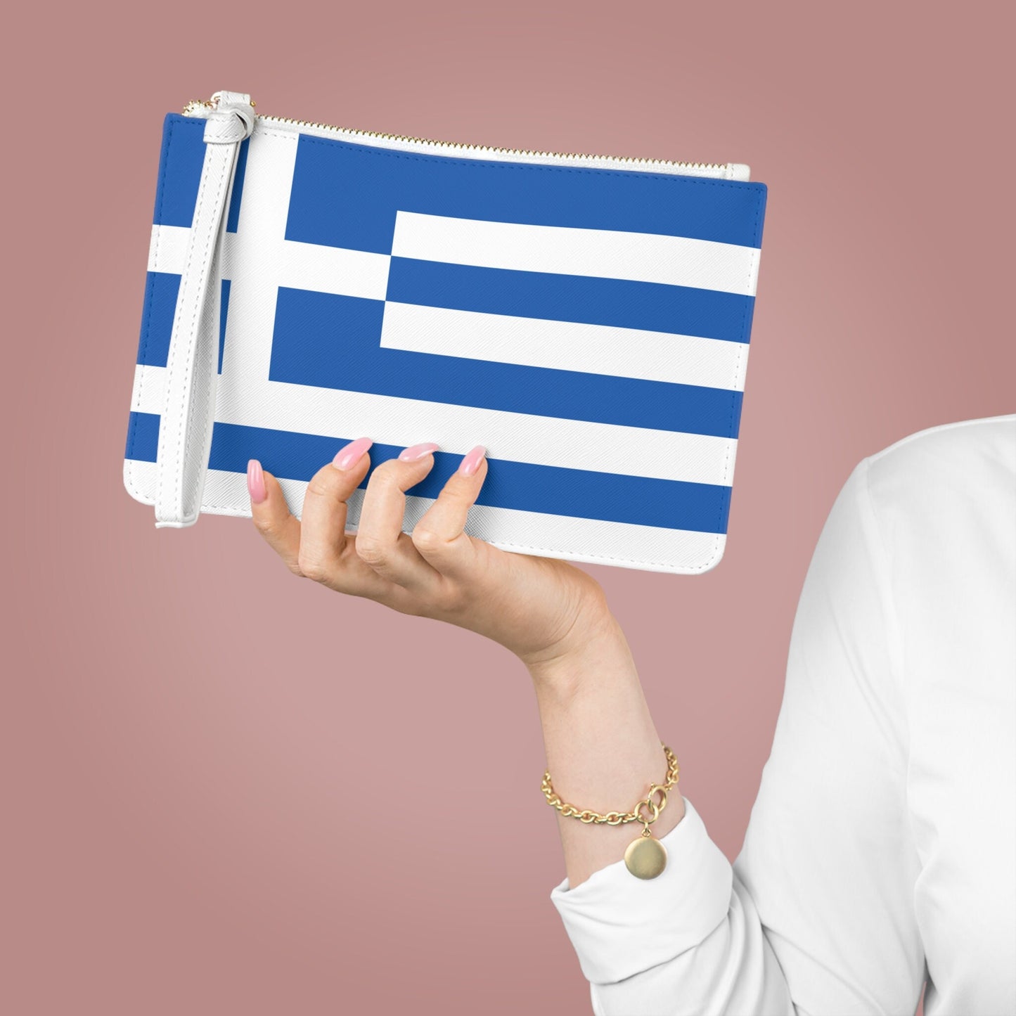 Greece Flag Clutch Bag