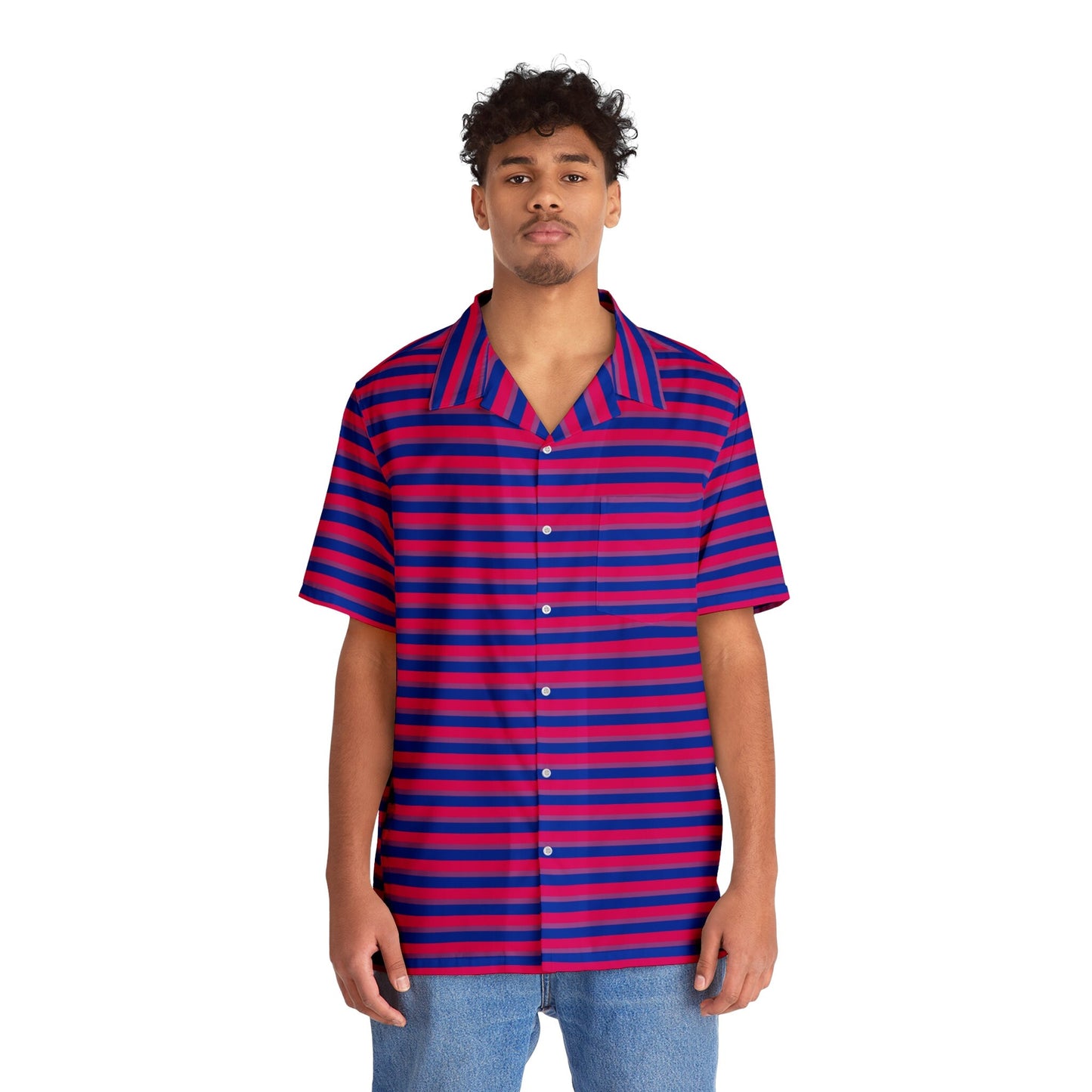 Bisexual Pride stripes Hawaiian Shirt (AOP)